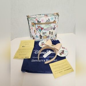Disney Dooney & Bourke Sketchbook Crossbody Bag and Ear Headband - NWT